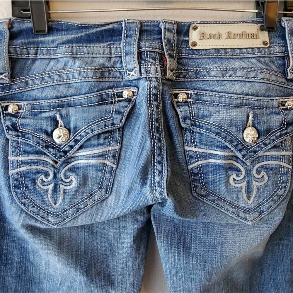 Rock Revival distressed Heather skinny jeans‎ 27